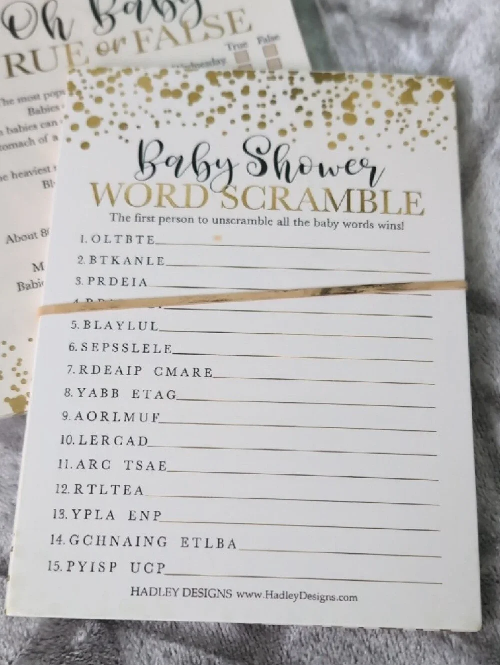 Baby Shower Games And Favors